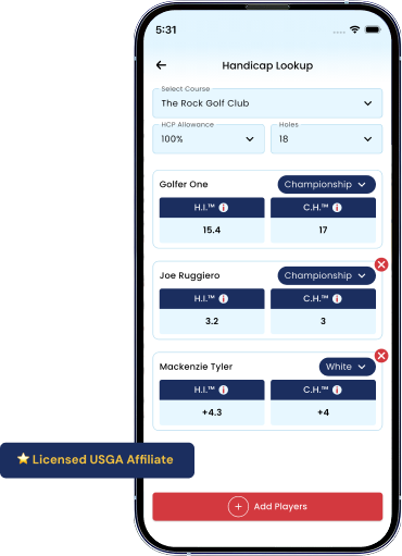 Handicap Lookup